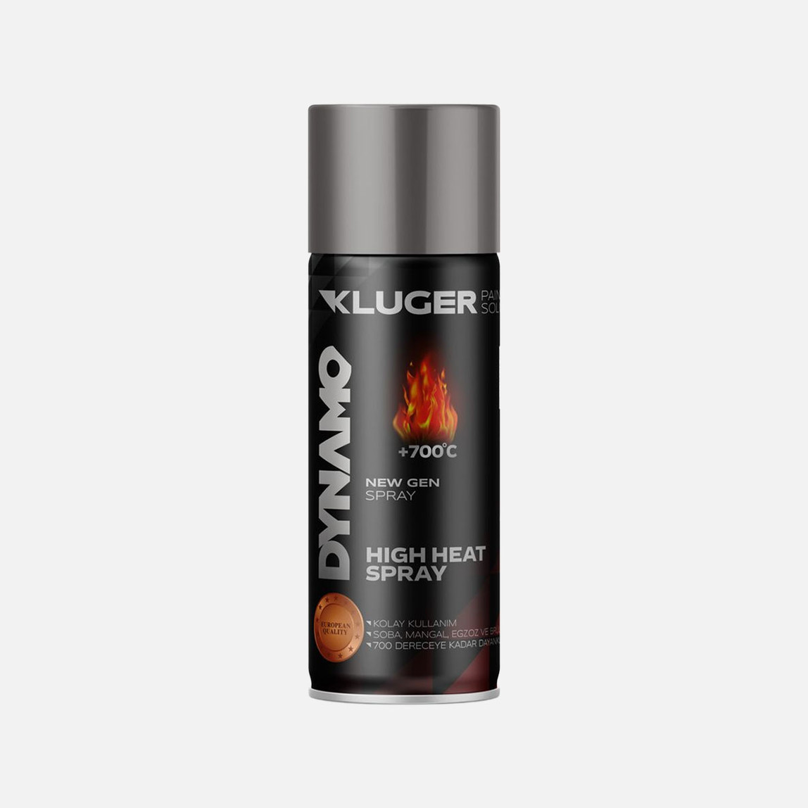    Kluger Dynamo Isıya Dayanıklı Sprey Boya 400ml Antrasit 