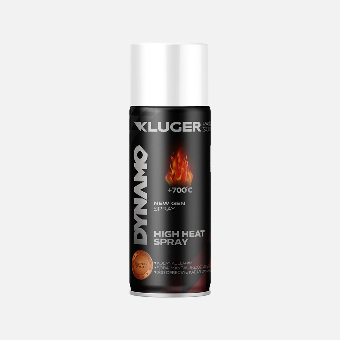    Kluger Dynamo Isıya Dayanıklı Sprey Boya 400ml Beyaz 