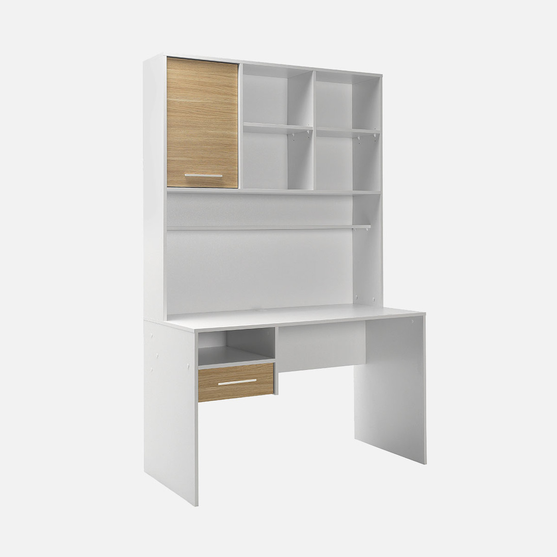    Adore London Kapaklı Çekmeceli Çalışma Masası Meşe-Beyaz 