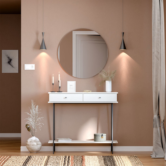 Adore Elite İki Çekmeceli Dresuar Vizon-Siyah