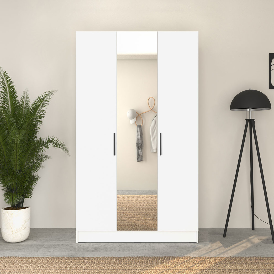    Adore Trendline 3 Kapaklı Aynalı Gardırop Beyaz 