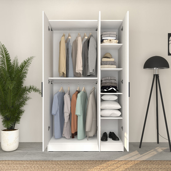 Adore Trendline 3 Kapaklı Aynalı Gardırop Beyaz