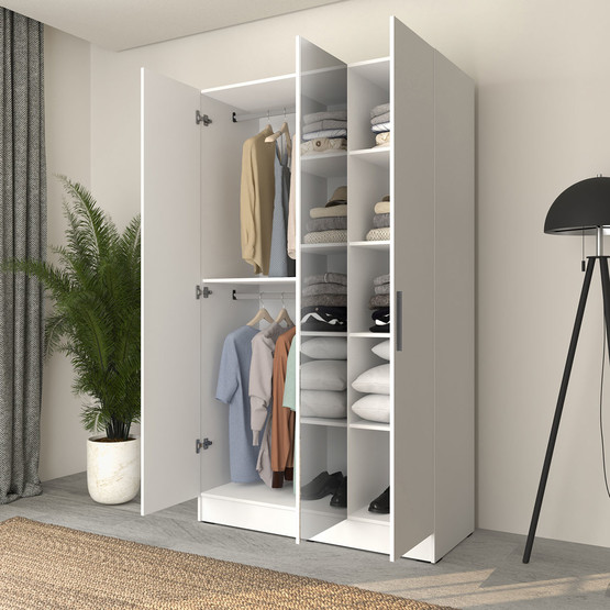 Adore Trendline 3 Kapaklı Aynalı Gardırop Beyaz