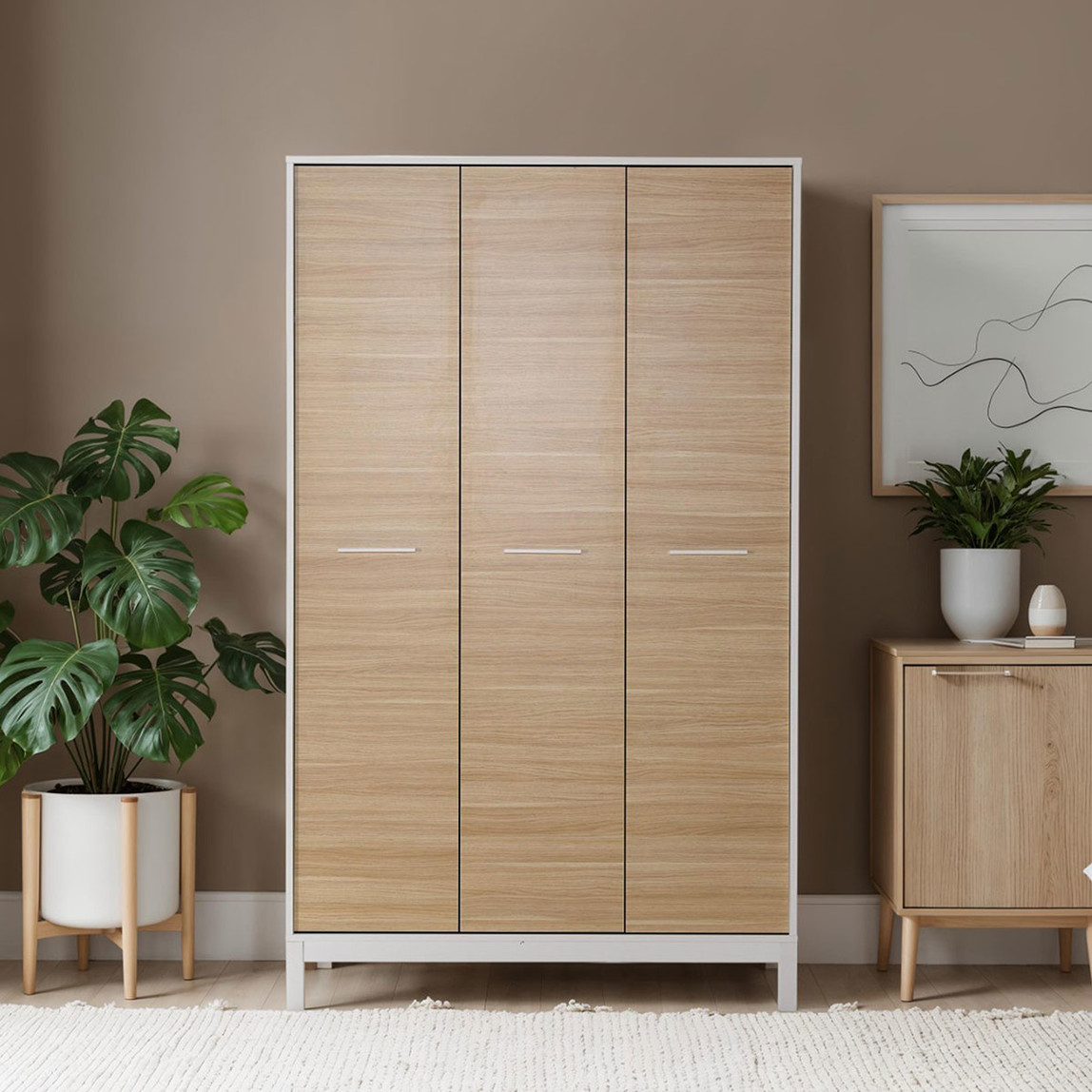    Adore London 3 Kapaklı Gardırop Meşe-Beyaz 