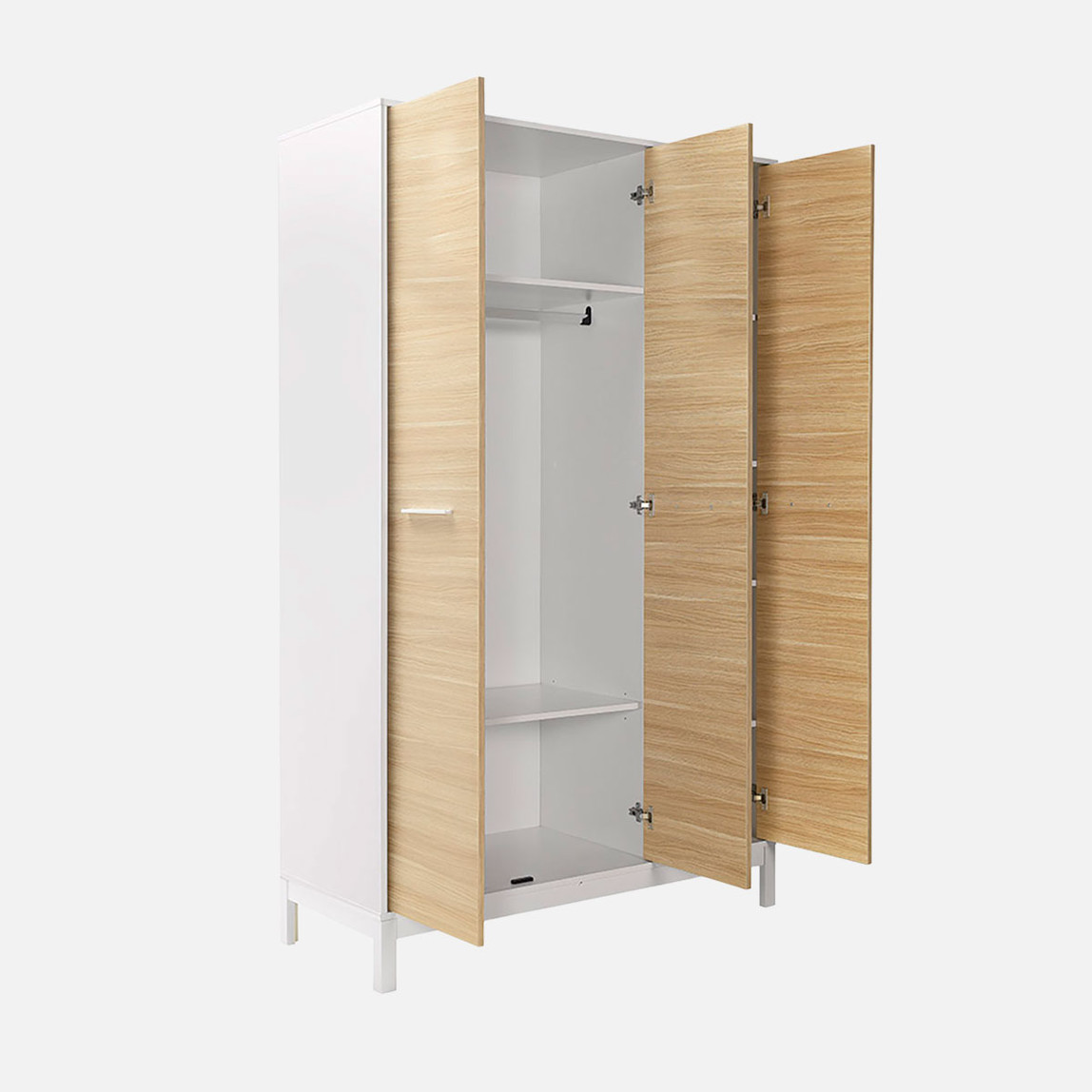    Adore London 3 Kapaklı Gardırop Meşe-Beyaz 