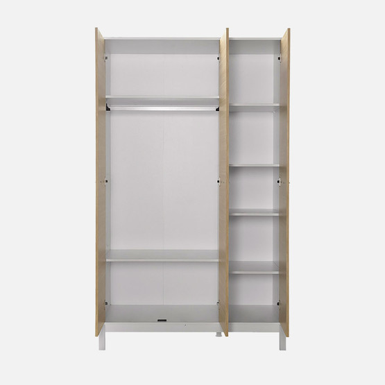 Adore London 3 Kapaklı Gardırop Meşe-Beyaz