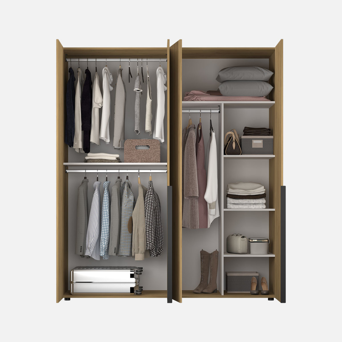    Adore Oryana 4 Kapaklı Gardırop Florida Meşe 