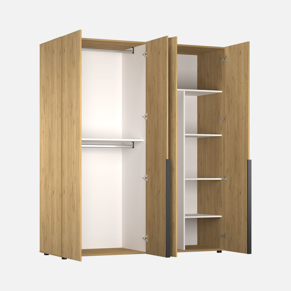    Adore Oryana 4 Kapaklı Gardırop Florida Meşe 