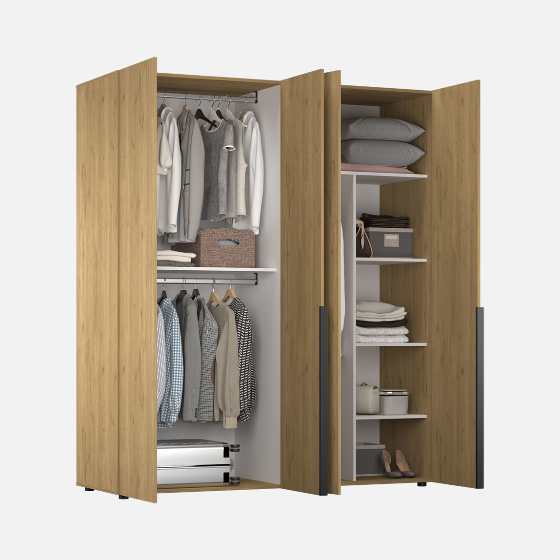    Adore Oryana 4 Kapaklı Gardırop Florida Meşe 