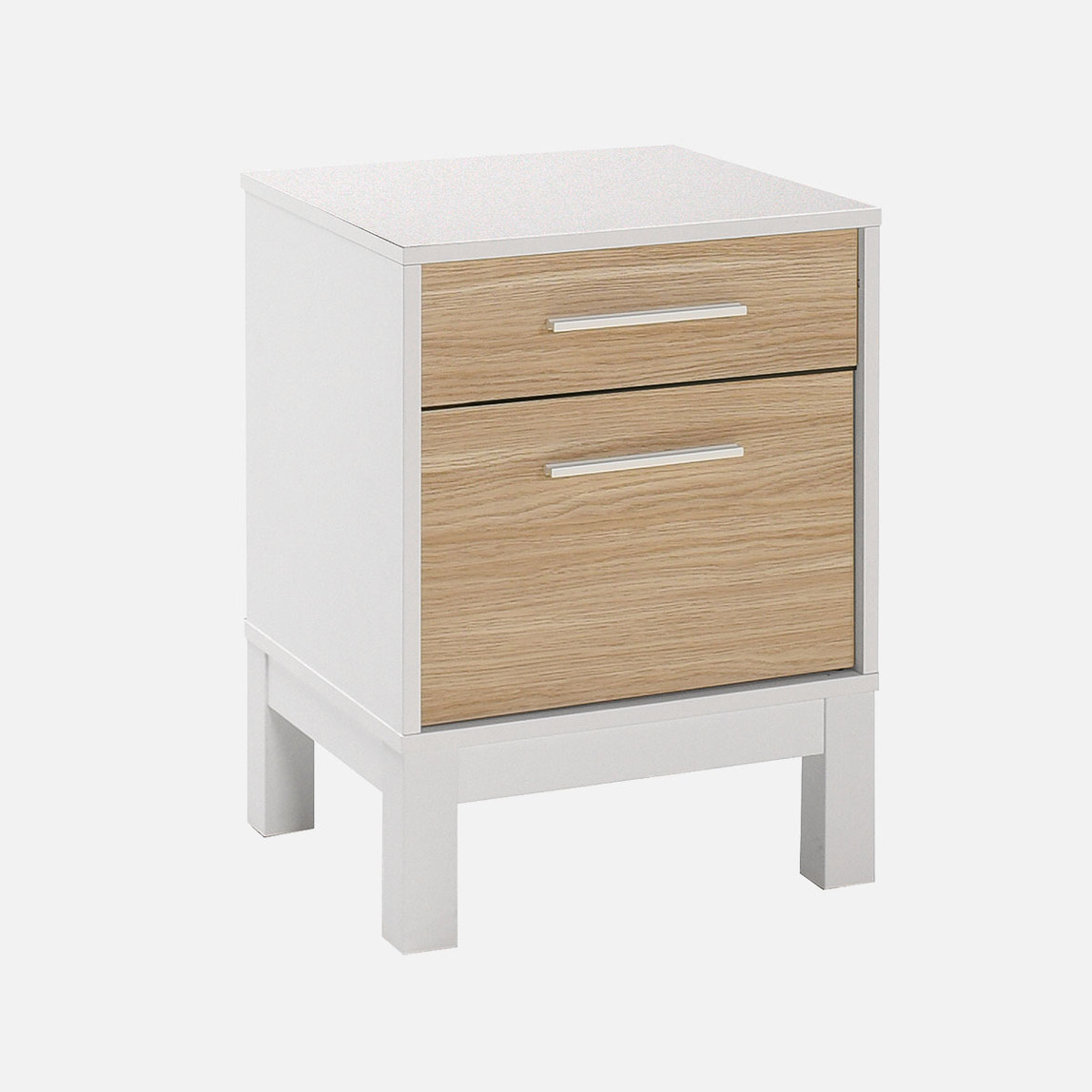    Adore London 2 Çekmeceli Komodin Meşe-Beyaz 