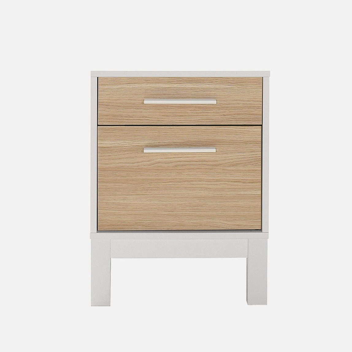    Adore London 2 Çekmeceli Komodin Meşe-Beyaz 