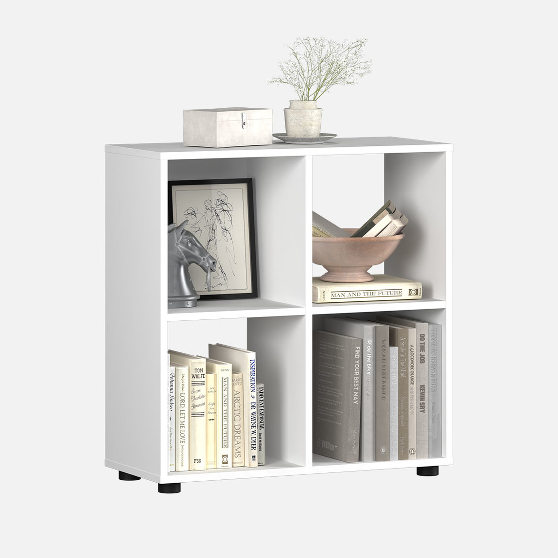    Adore Cubic 4 Bölmeli Kitaplık Beyaz 