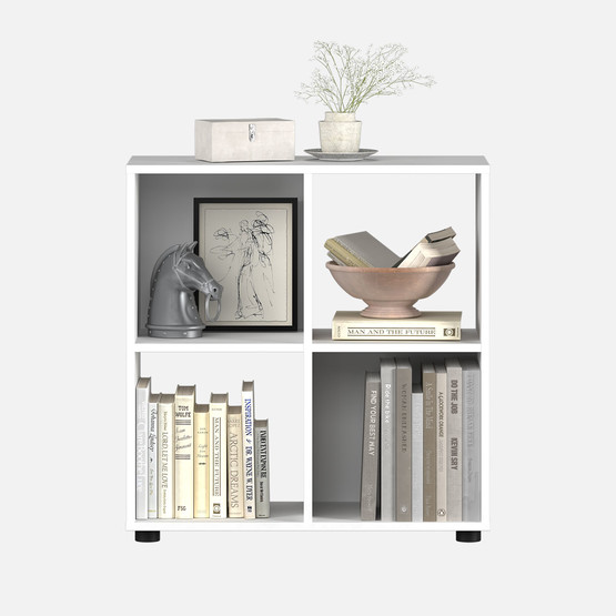 Adore Cubic 4 Bölmeli Kitaplık Beyaz