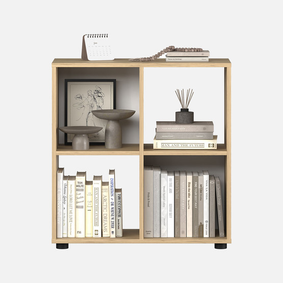 Adore Cubic 4 Bölmeli Kitaplık Florida Meşe