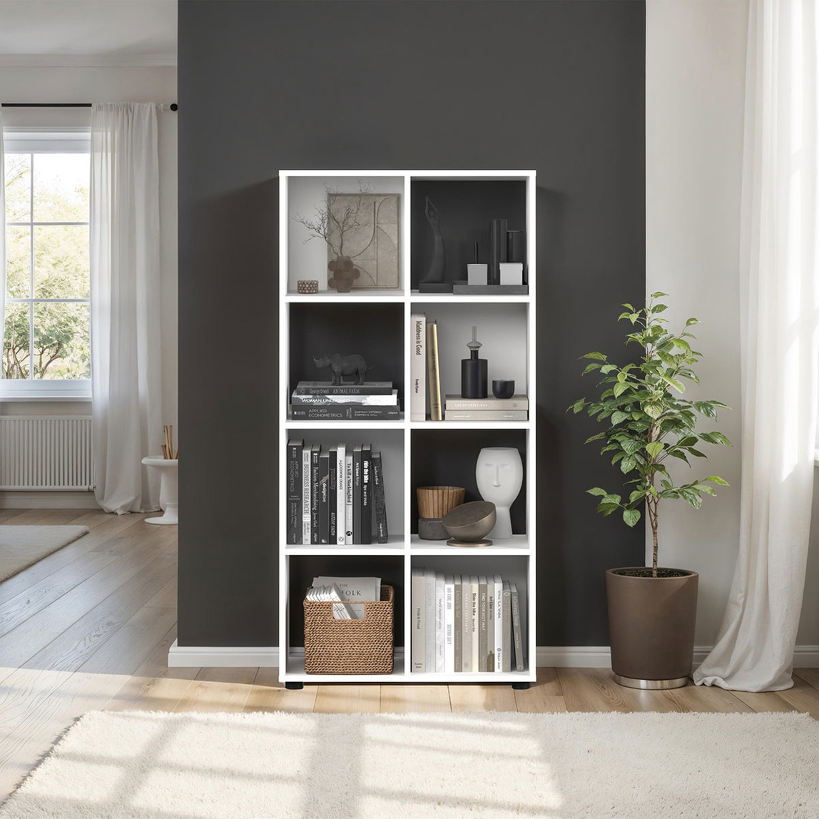    Adore Cubic 8 Bölmeli Kitaplık Beyaz 