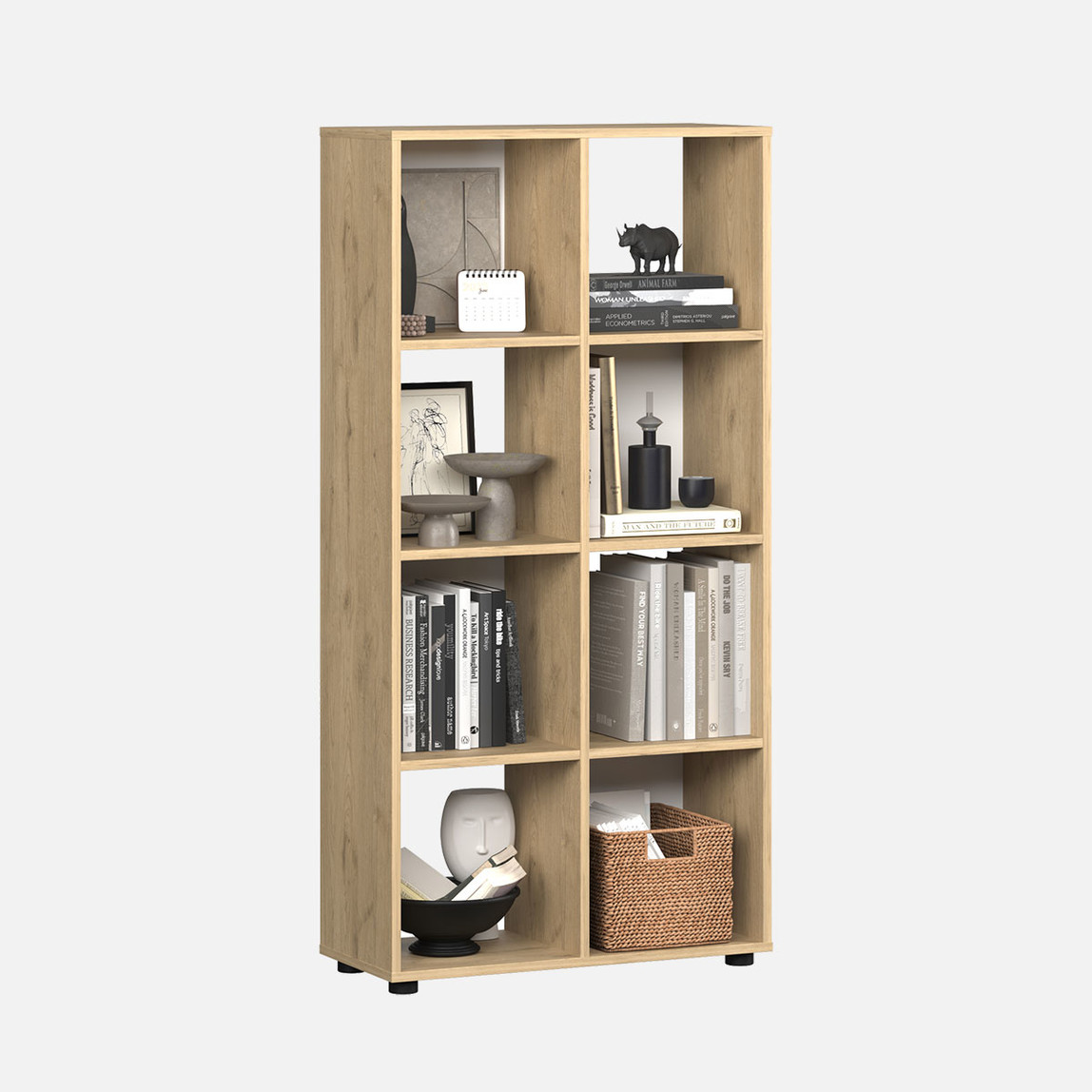    Adore Cubic 8 Bölmeli Kitaplık Florida Meşe 