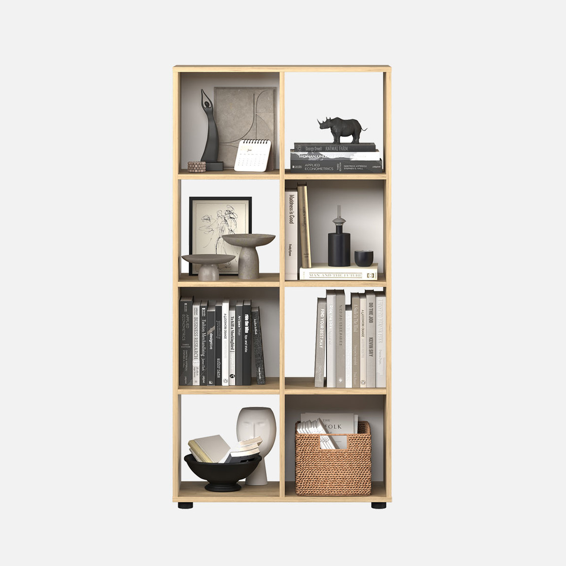    Adore Cubic 8 Bölmeli Kitaplık Florida Meşe 