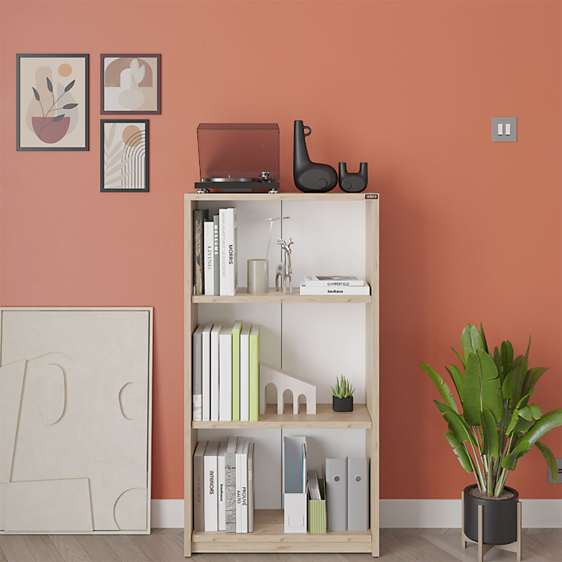    Adore 3 Raflı Kitaplık Florida Meşe 