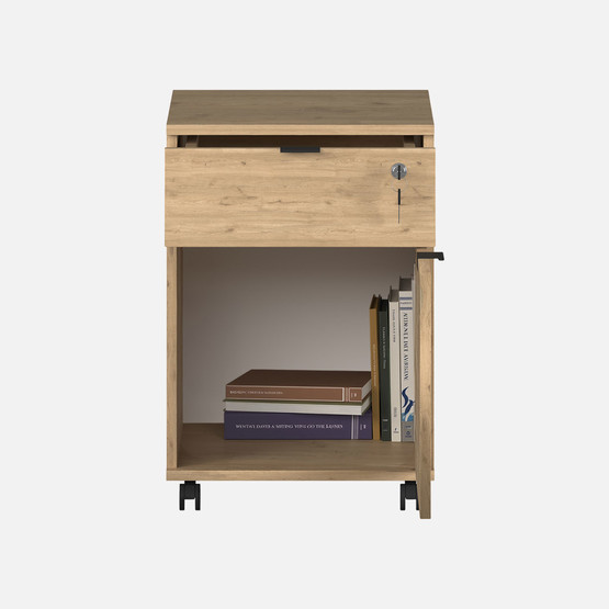 Adore Rio Kilitli Çekmeceli Keson Florida Meşe