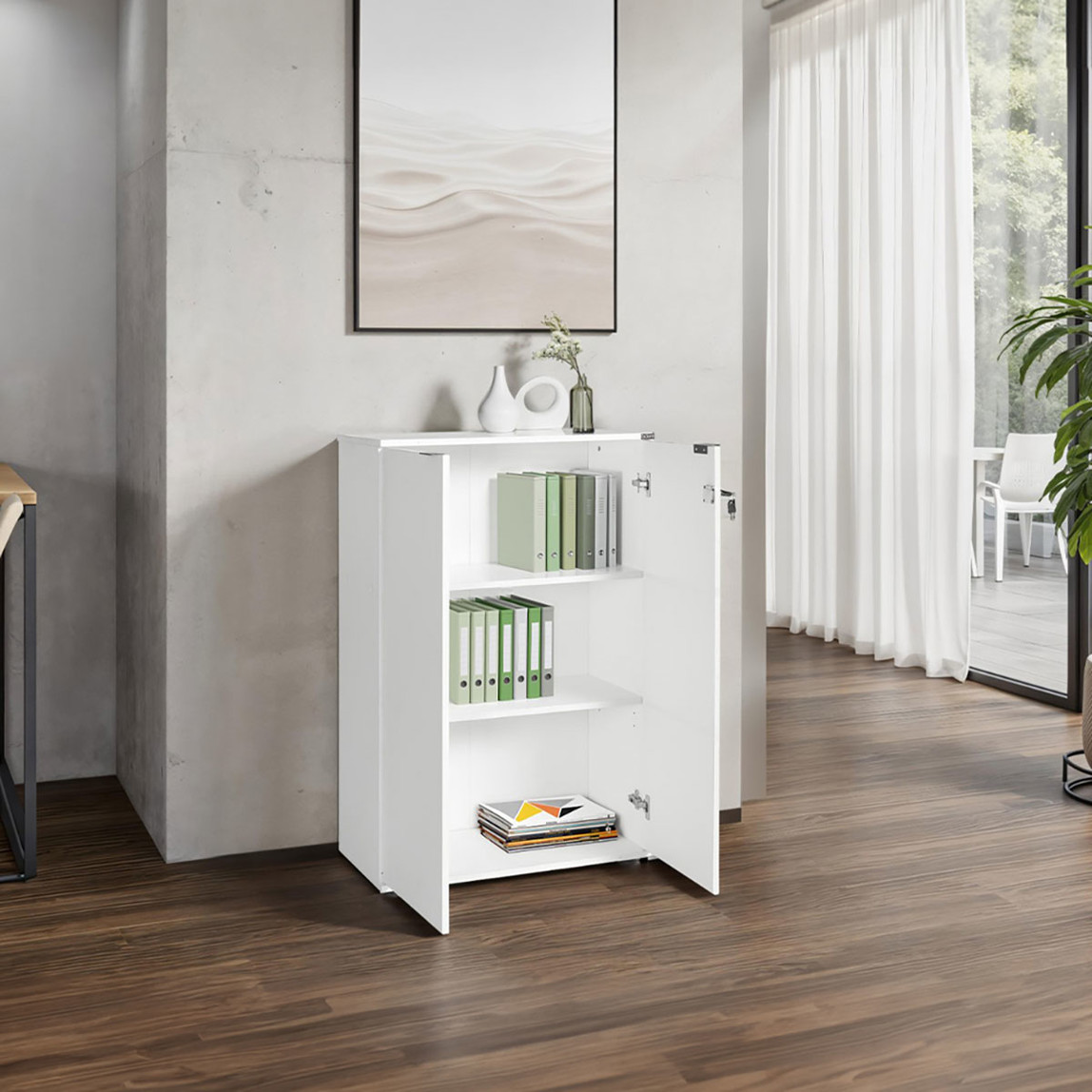    Adore Rio 3 Raflı Kapaklı Kitaplık Beyaz 