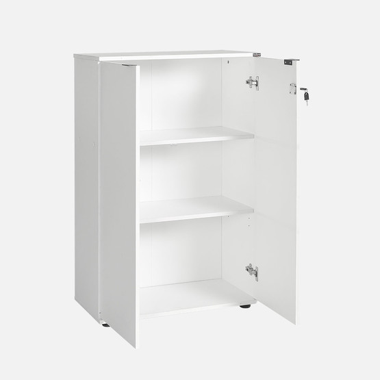 Adore Rio 3 Raflı Kapaklı Kitaplık Beyaz