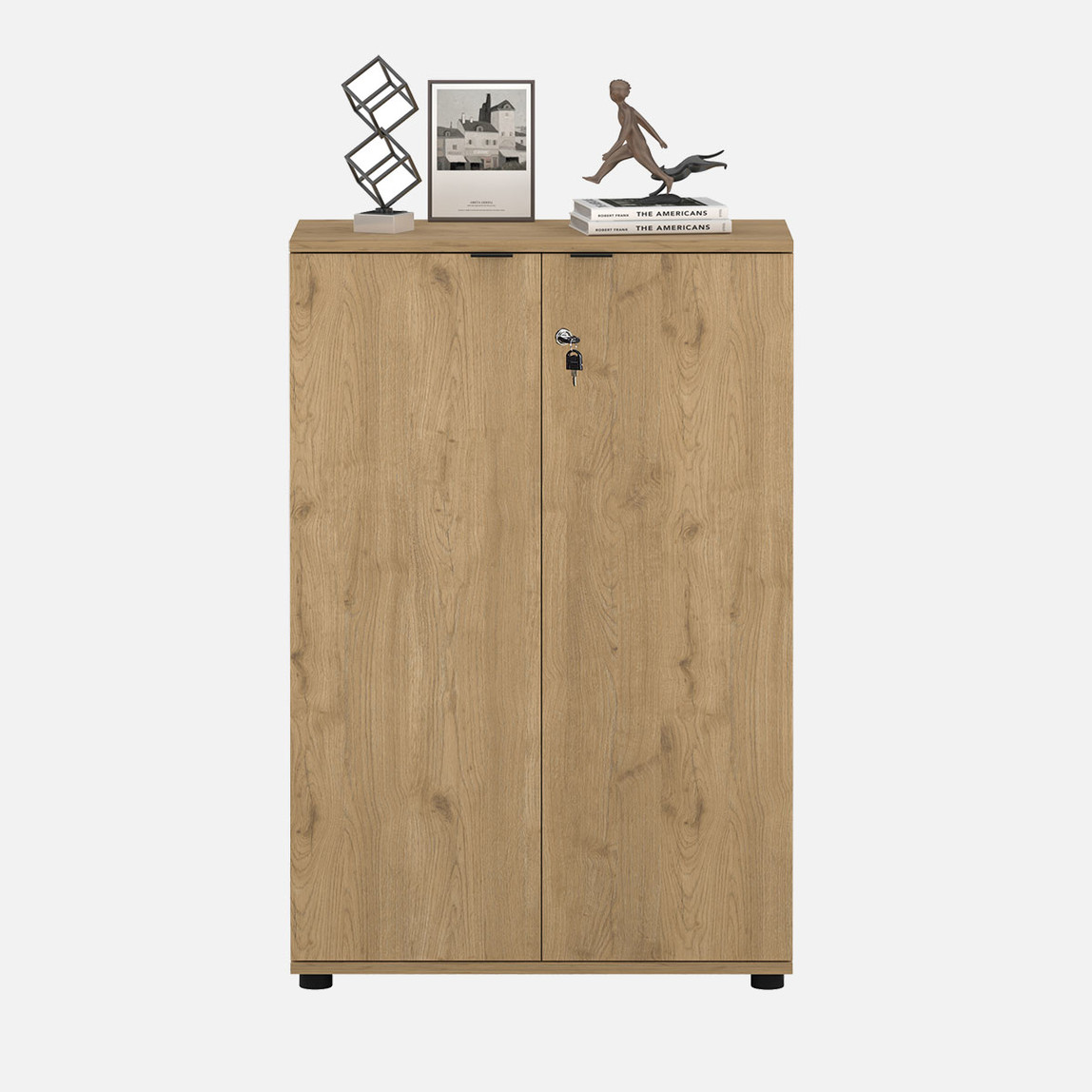    Adore Rio 3 Raflı Kapaklı Kitaplık Florida Meşe 