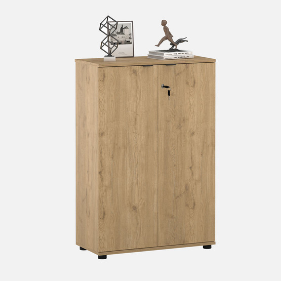 Adore Rio 3 Raflı Kapaklı Kitaplık Florida Meşe