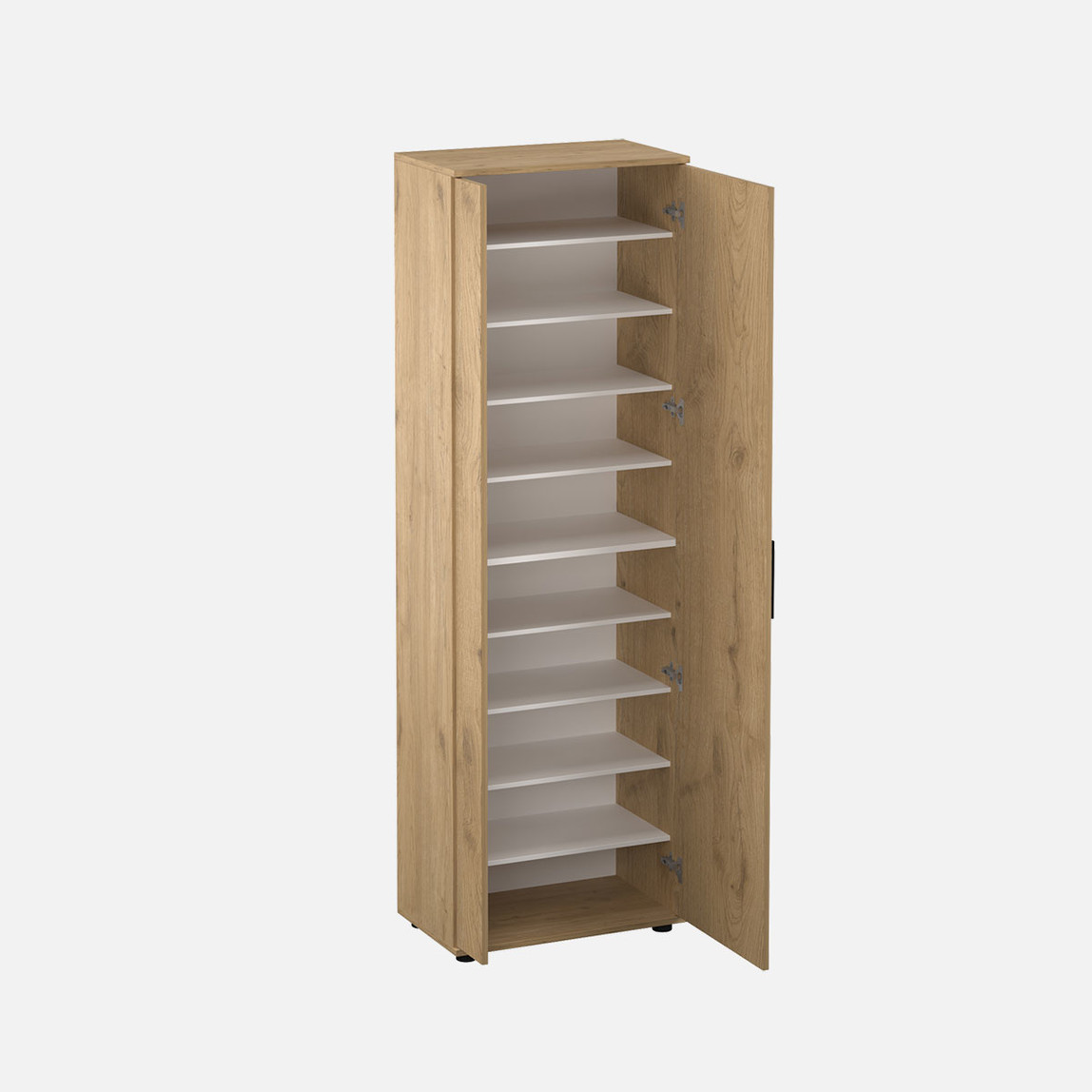    Adore Porto 10 Bölmeli 2 Kapılı Aynalı Ayakkabılık Florida Meşe 