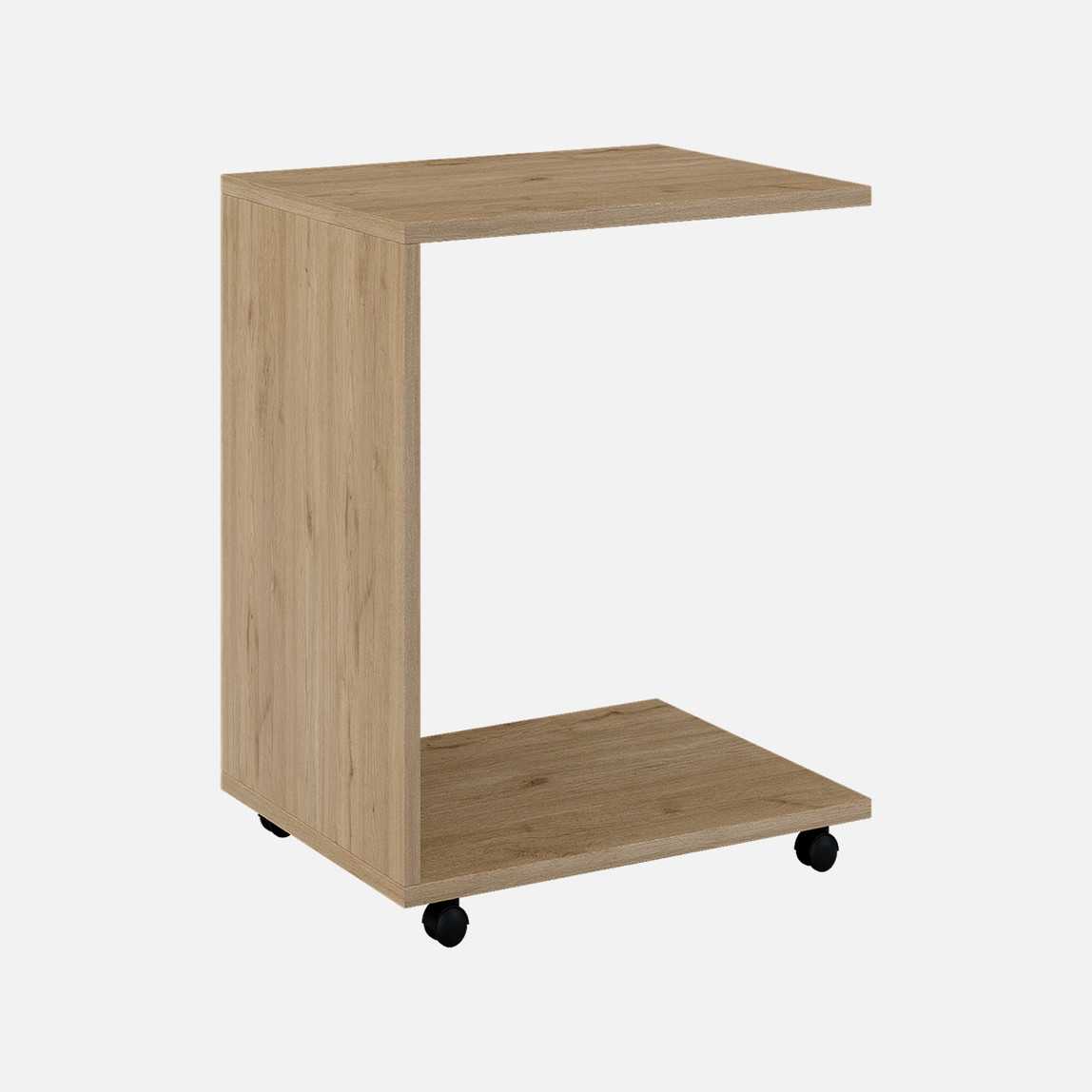    Adore Çok Amaçlı Tekerlekli C Koltuk Sehpası Florida Meşe 