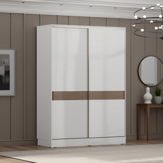 Adore Milano Sürgülü Gardırop Vizon-Zebra