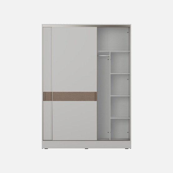 Adore Milano Sürgülü Gardırop Vizon-Zebra