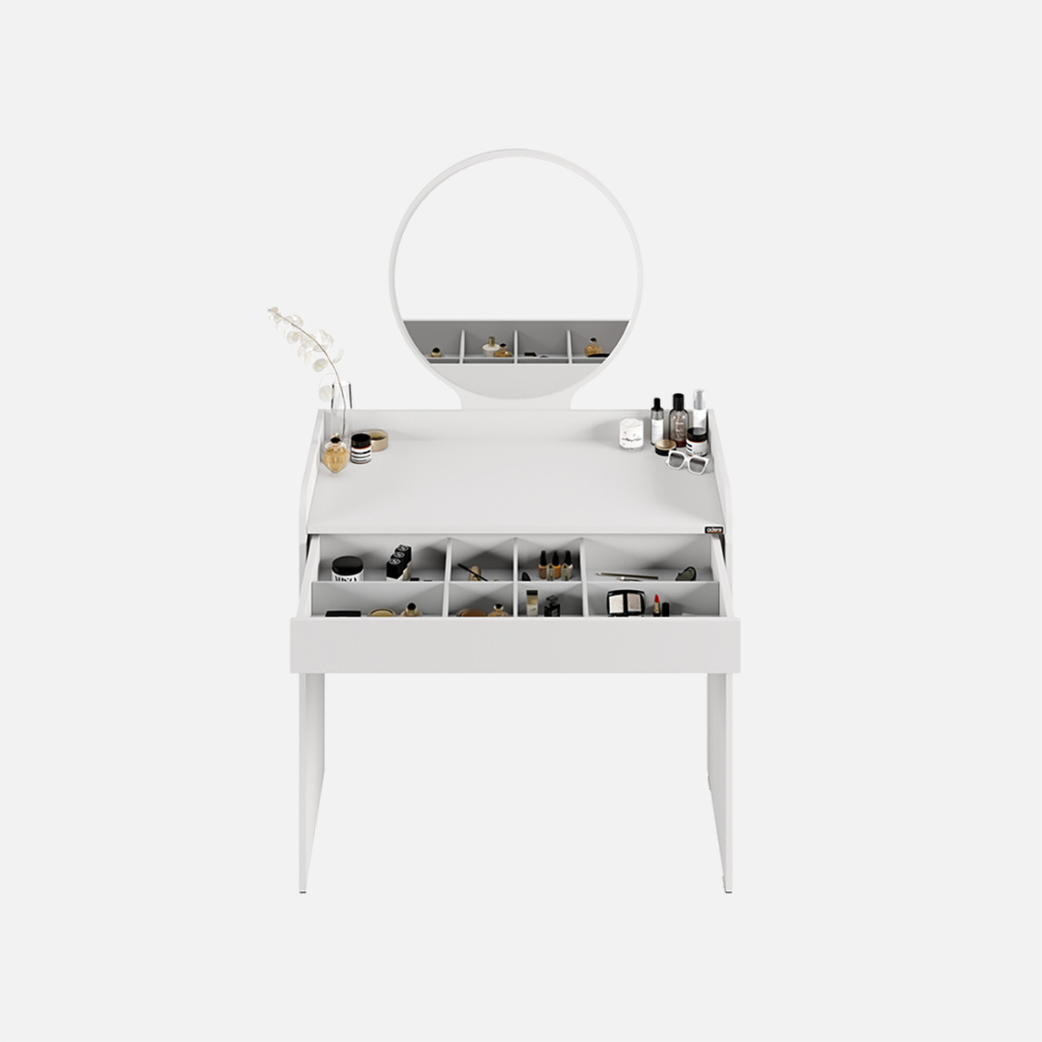    Adore Curve Makyaj Masası Diamond Beyaz 
