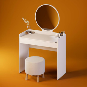 Adore Curve Makyaj Masası Diamond Beyaz
