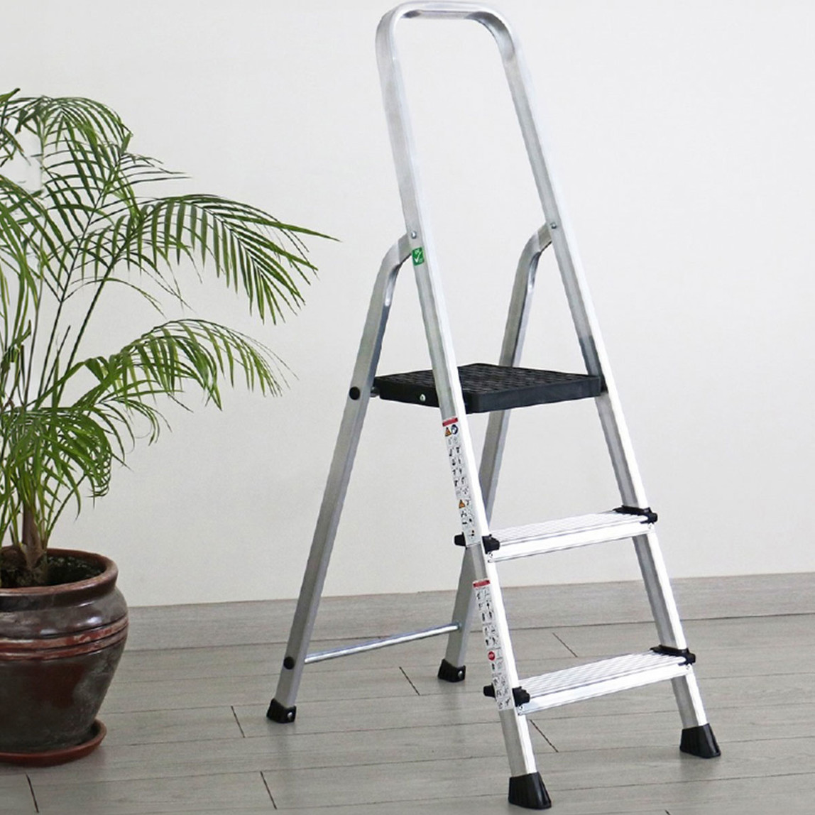    Çağsan Bergama 2+1 Basamaklı Tablalı Merdiven 