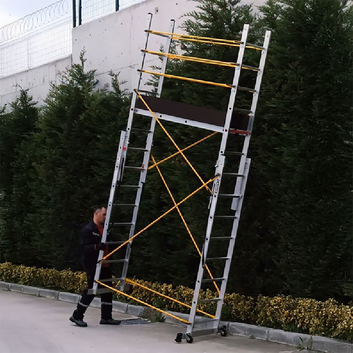    Çağsan Polysafe 2x8 Basamaklı Çok Amaçlı İskele Merdiven 