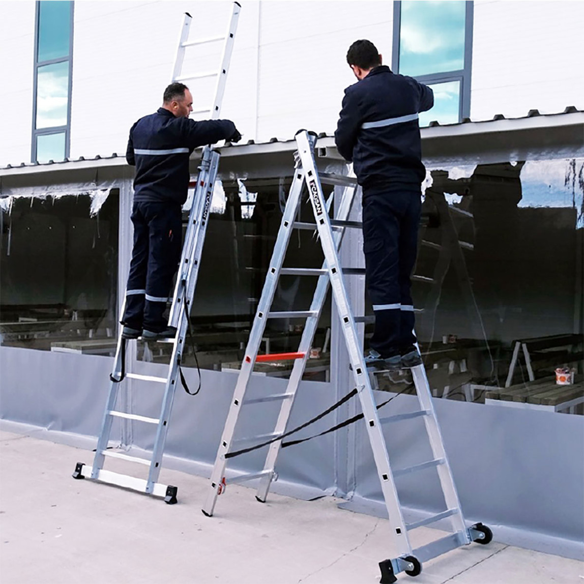    Çağsan Polysafe 2x8 Basamaklı Çok Amaçlı İskele Merdiven 