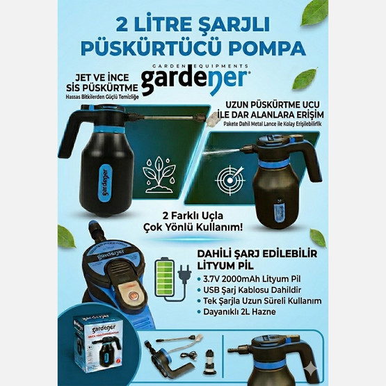 Gardener 165512 Şarjlı Sprey 2 Litre
