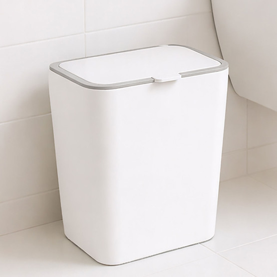 Flip Çöp Kovası Beyaz 6L