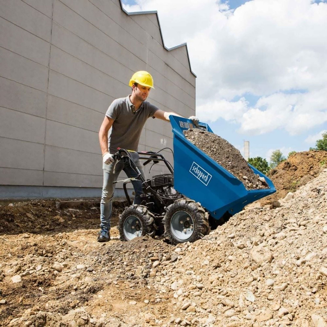    Scheppach DP3000 Benzinli Mini Dumper 4x4 5.6 Hp 300 kg Kapasiteli 