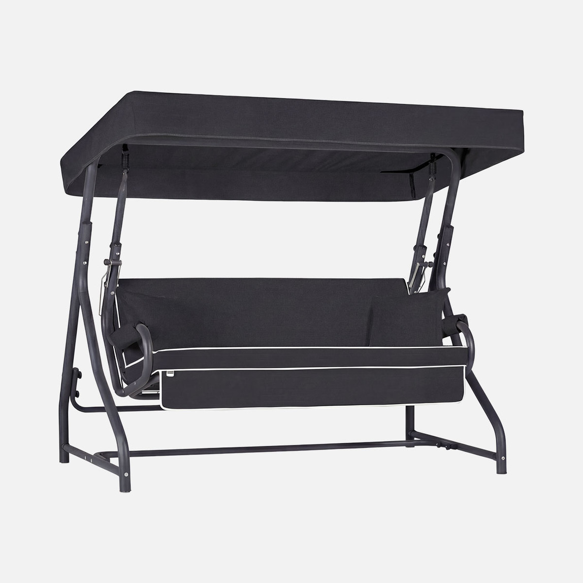    Erinöz Olea 3 Kişilik Yatarlı Bahçe Balkon Teras Salıncağı -Antrasit    