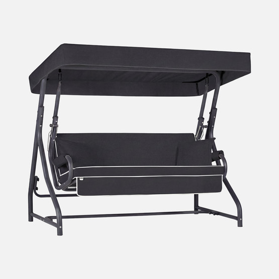 Erinöz Olea 3 Kişilik Yatarlı Bahçe Balkon Teras Salıncağı -Antrasit   