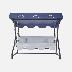 Erinöz Olea 3 Kişilik Yatarlı Bahçe Balkon Teras Salıncağı -Lacivert Çizgili  
