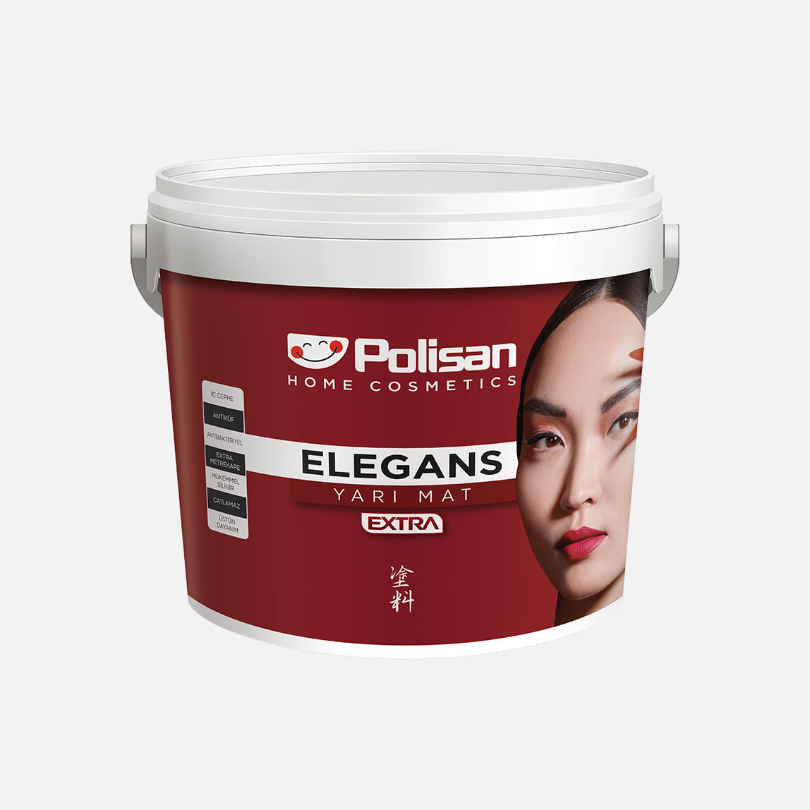    Polisan 12,5L Elegans Extra Yarımat Saray Beyaz Ci7636 İç Cephe Boyası 