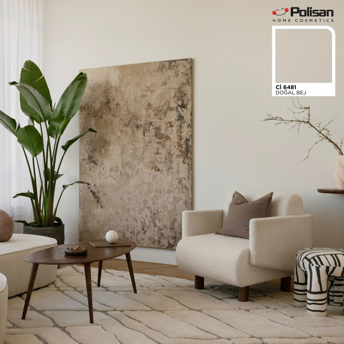    Polisan 12,5L Elegans Yarımat Doğal Bej Ci6481 İç Cephe Boyası 