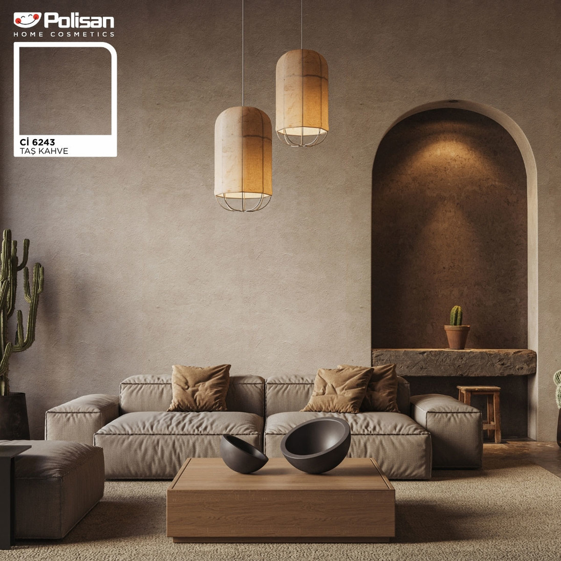    Polisan 12,5L Elegans Yarımat Taş Kahve Ci 6243 İç Cephe Boyası 