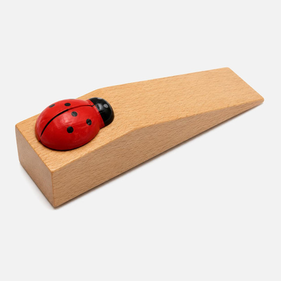 Home Puzzle Kapı Altı Durdurucu Stoper Ahşap Uğur Böcekli