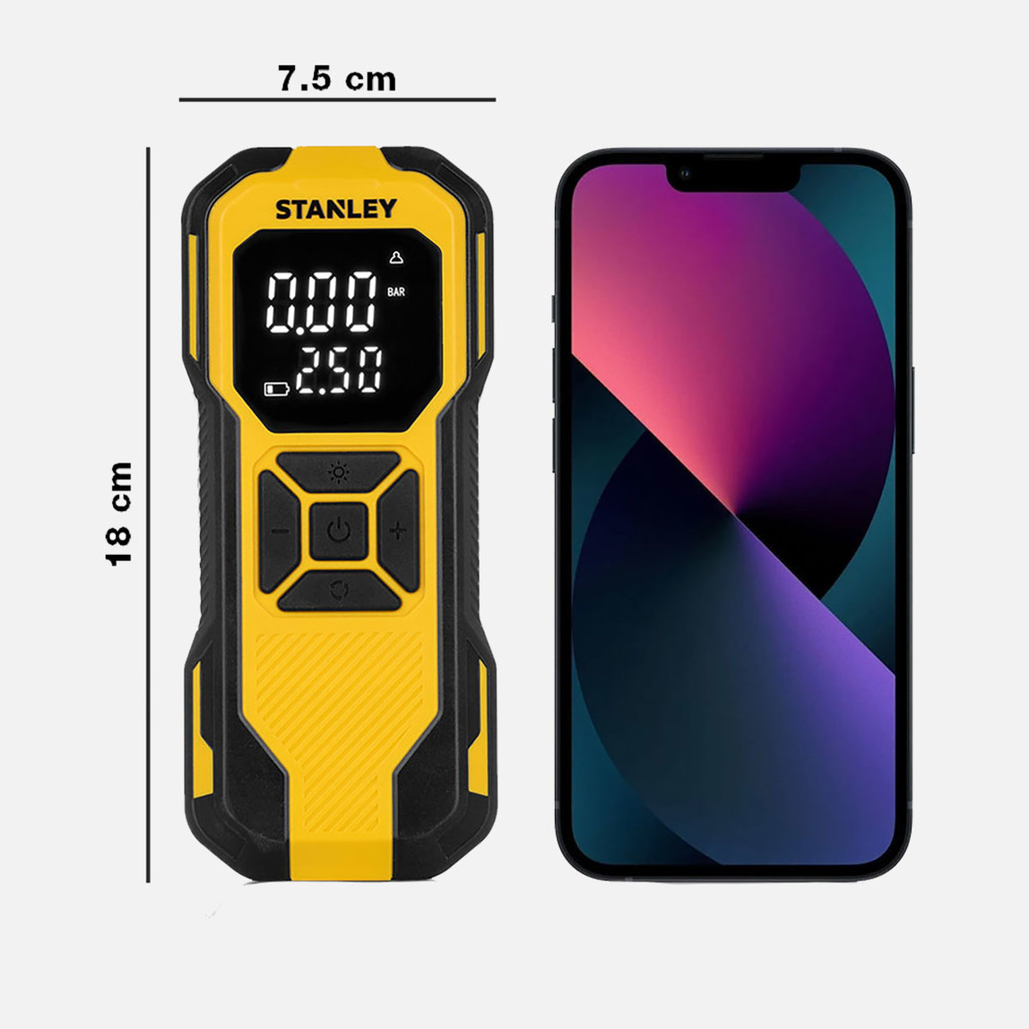    Stanley SXIF0101 12V / Şarjlı Li-ion 150 PSI Dijital Göstergeli Akıllı Lastik Şişirme Pompası 