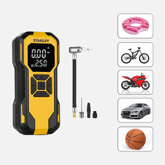 Stanley SXIF0101 12V / Şarjlı Li-ion 150 PSI Dijital Göstergeli Akıllı Lastik Şişirme Pompası