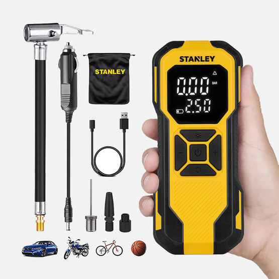 Stanley SXIF0101 12V / Şarjlı Li-ion 150 PSI Dijital Göstergeli Akıllı Lastik Şişirme Pompası