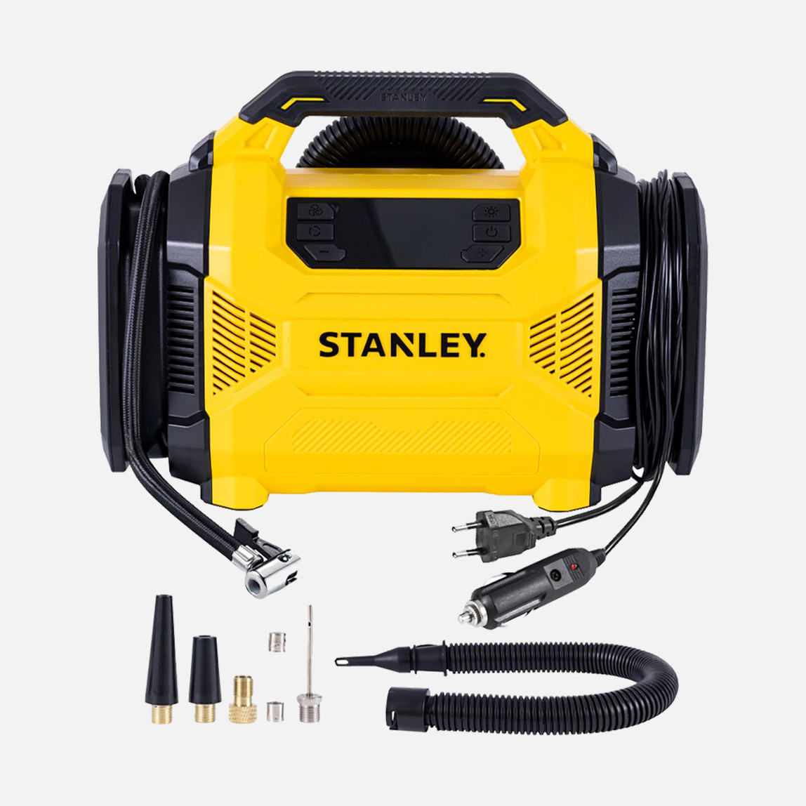   Stanley SXIF3501 12Volt/220Volt 150 PSI Dijital Basınç Göstergeli Lastik ve Yatak Şişirme Pompası 